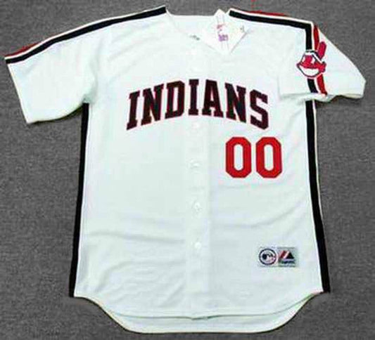 Cleveland Indians 1990s Name Number MLB jersey front view