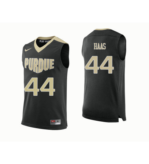 Purdue Boilermakers Isaac Haas #44 Black stitched throwback college basketball jersey