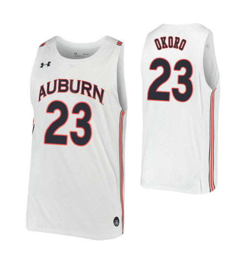 Auburn Tigers 23 Isaac Okoro White College Basketball Jersey | Stitched Jersey RTJS 5403