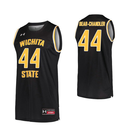 Bear Chandler Wichita State Shockers Isaiah Poor Black stitched throwback college basketball jersey