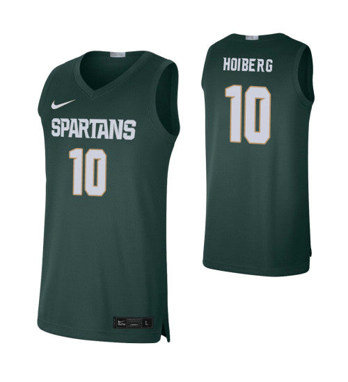 Michigan State Spartans #10 Jack Hoiberg Limited College Basketball Jersey Green stitched college jersey
