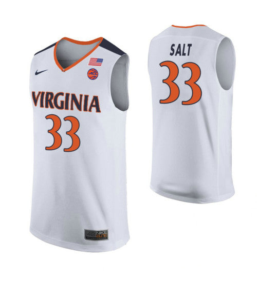Virginia Cavaliers 33 Jack Salt White College Basketball Jersey | Stitched Jersey RTJS 6209