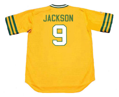 Oakland Athletics Reggie Jackson Cooperstown MLB jersey front view