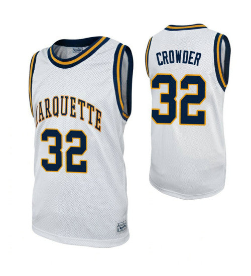 Marquette Golden Eagles 32 Jae Crowder White College Basketball Jersey stitched retro jersey
