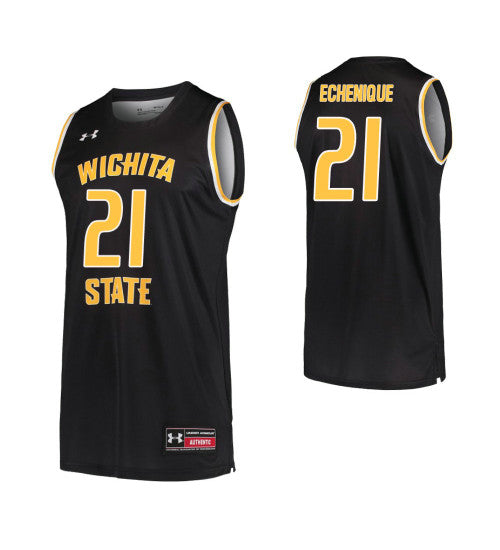 Wichita State Shockers 21 Jaime Echenique Black College Basketball Jersey | Stitched Jersey RTJS 5949