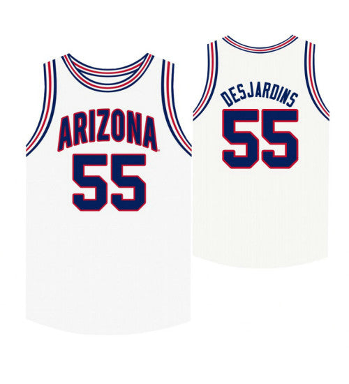 Arizona Wildcats Jake Desjardins College Basketball Jersey White | Stitched Jersey RTJS 5485
