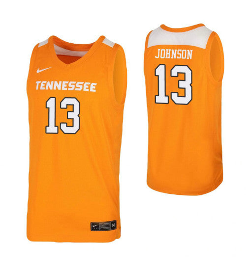 Tennessee Volunteers Jalen Johnson Tennessee #13 Orange stitched throwback college basketball jersey