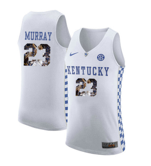 Kentucky Wildcats 23 Jamal Murray College Basketball Jersey White | Stitched Jersey RTJS 3608