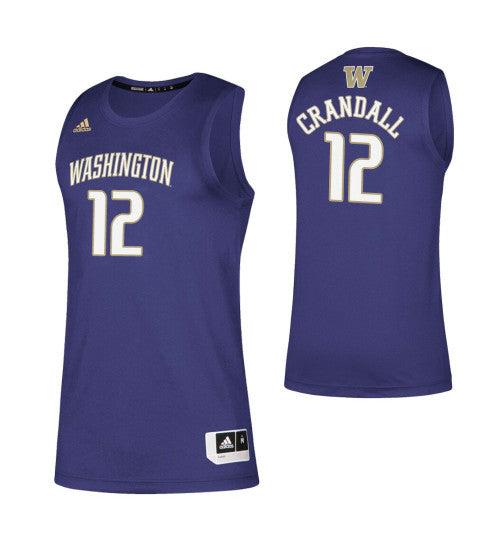 Washington Huskies 12 Jason Crandall Purple College Basketball Jersey | Stitched Jersey RTJS 6137