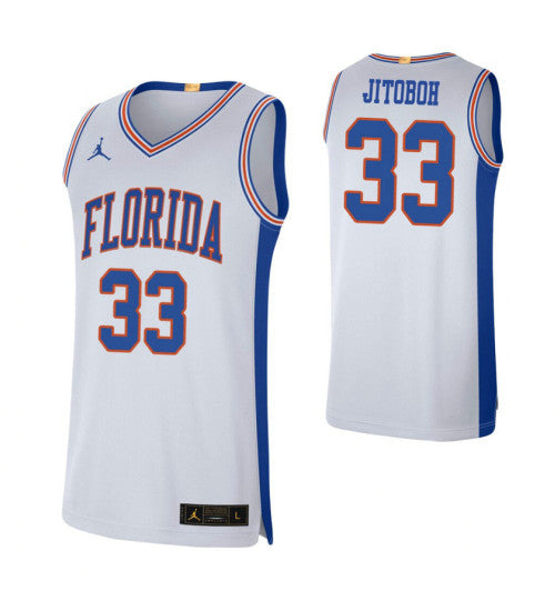 Florida Gators 33 Jason Jitoboh Retro Limited College Basketball Jersey White | Stitched Jersey RTJS 4548