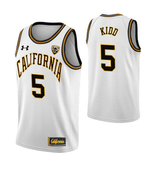 California Golden Bears 5 Jason Kidd White College Basketball Jersey stitched basketball jersey for game day fanwear