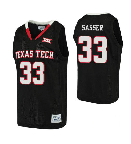 Texas Tech Red Raiders 33 Jason Sasser Black College Basketball Jersey | Stitched Jersey RTJS 6773