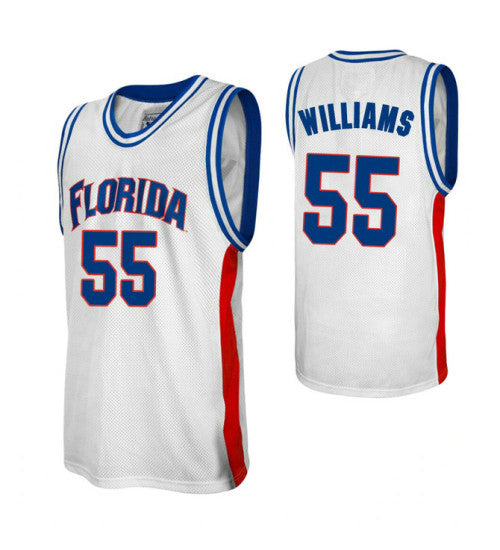 Florida Gators 55 Jason Williams Alumni College Basketball Jersey White stitched retro jersey