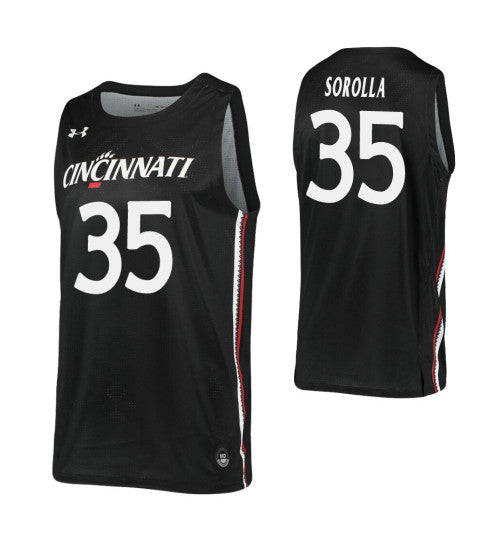 Jaume Sorolla College Basketball Jersey Black Cincinnati Bearcats | Stitched Jersey RTJS 3998