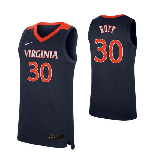 Jay Huff College Basketball Jersey Navy Virginia Cavaliers | Stitched Jersey RTJS 3993