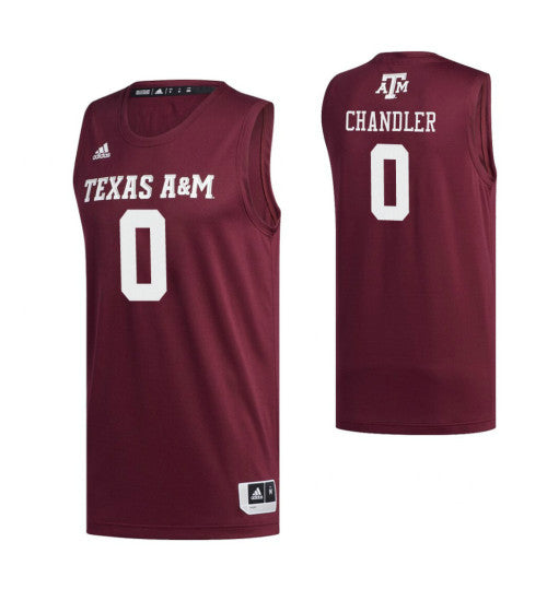 Texas Aampm Aggies Jay Jay Chandler #0 Maroon stitched throwback college basketball jersey
