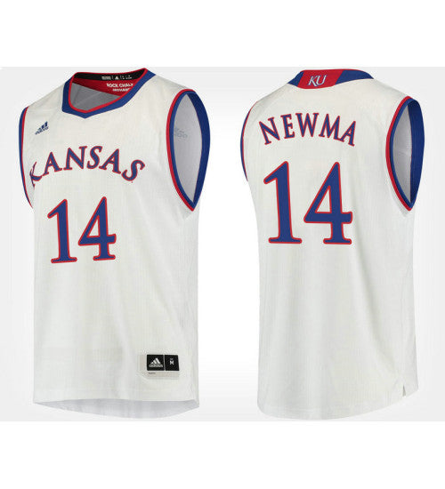 Kansas Jayhawks 14 Malik Newman White Road College Basketball Jersey stitched retro jersey
