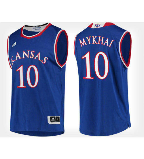 Kansas Jayhawks 10 Sviatoslav Mykhailiuk Blue Home College Basketball Jersey | Stitched Jersey RTJS 3913