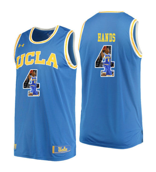 UCLA Bruins Jaylen Hands #4 Blue stitched throwback college basketball jersey