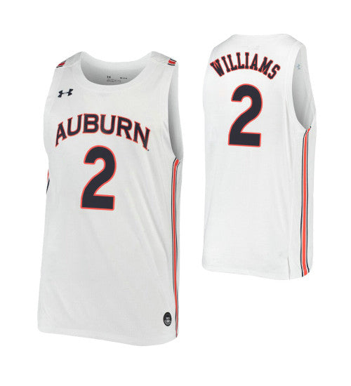 Jaylin Williams College Basketball Jersey White Auburn Tigers | Stitched Jersey RTJS 3990