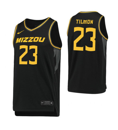 Missouri Tigers #23 Jeremiah Tilmon Black College Basketball Jersey stitched college jersey