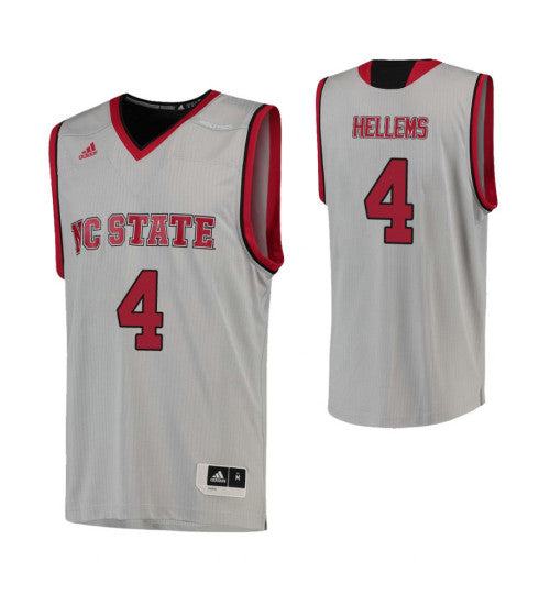NC State Wolfpack #4 Jericole Hellems College Basketball Jersey Gray stitched college jersey