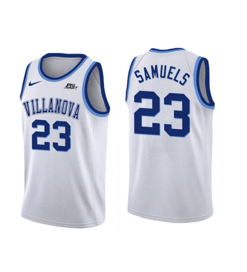 Villanova Wildcats Jermaine Samuels 11193 #23 White stitched throwback college basketball jersey