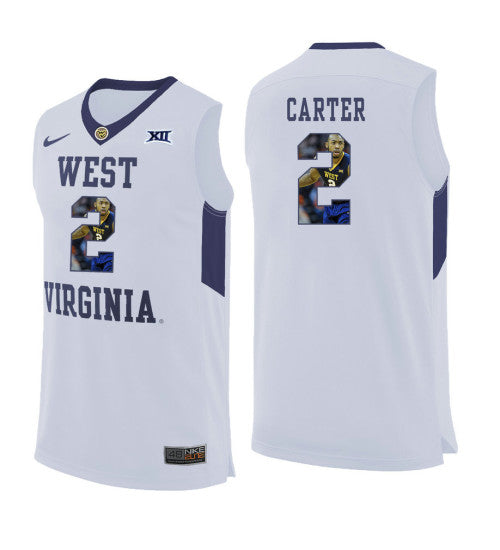 West Virginia Mountaineers 2 Jevon Carter College Basketball Jersey White 5695 | Stitched Jersey RTJS 6053
