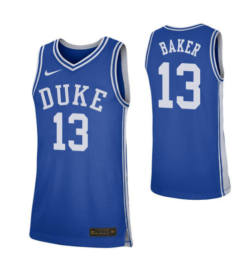 Duke Blue Devils 13 Joey Baker Royal College Basketball Jersey 6949 | Stitched Jersey RTJS 4799