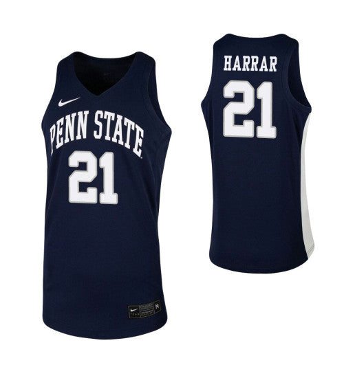 John Harrar College Basketball Jersey Navy Penn State Nittany Lions stitched retro jersey