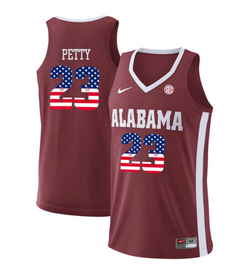 Alabama Crimson Tide 23 John Petty College Basketball Jersey Red 5944 | Stitched Jersey RTJS 5804