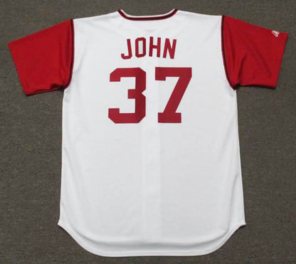Cleveland Indians Tommy John Cooperstown MLB jersey front view