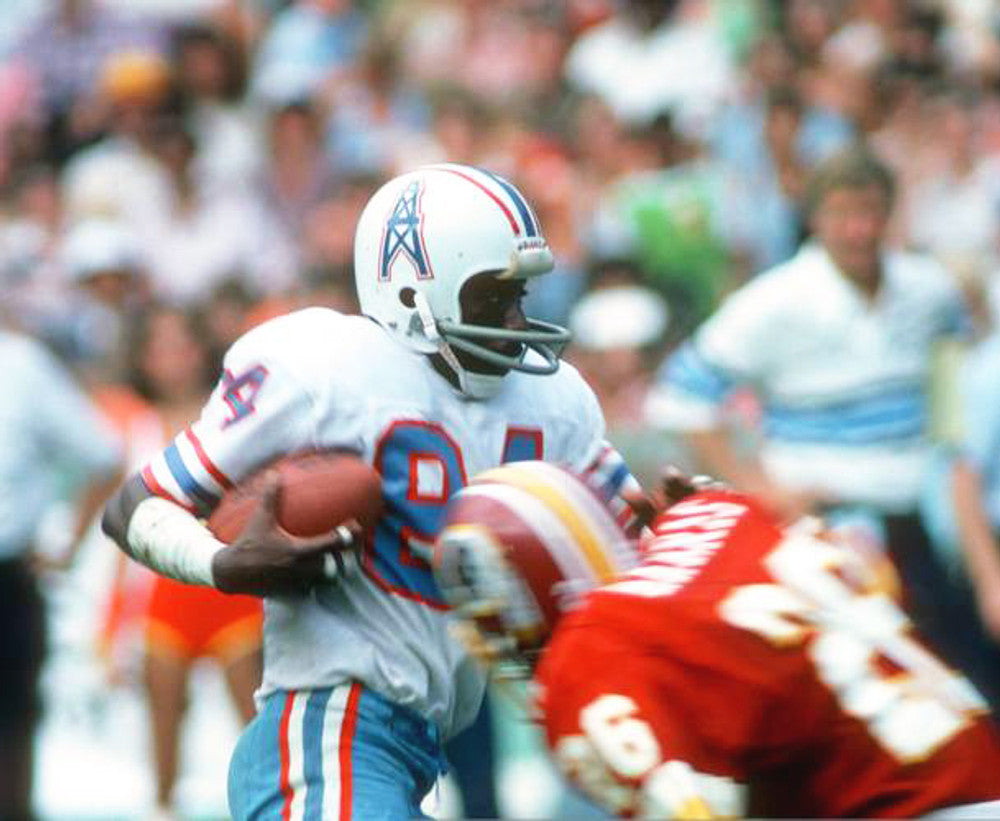 Houston Oilers Billy Shoes Johnson NFL jersey front view