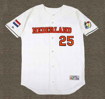 Andruw Jones 2006 Netherlands Wbc Throwback Baseball Jersey jersey front view