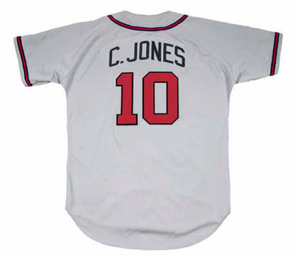 Atlanta Braves Chipper Jones MLB jersey front view