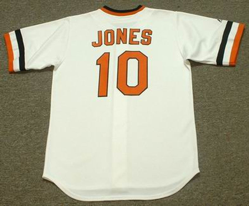Baltimore Orioles Adam Jones 1980s Cooperstown MLB jersey front view