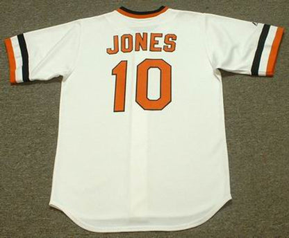 Baltimore Orioles Adam Jones 1980s Cooperstown MLB jersey front view