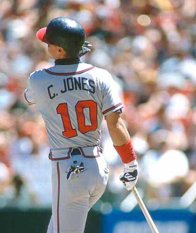 Atlanta Braves Chipper Jones MLB jersey front view