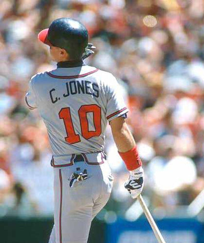 Atlanta Braves Chipper Jones MLB jersey front view