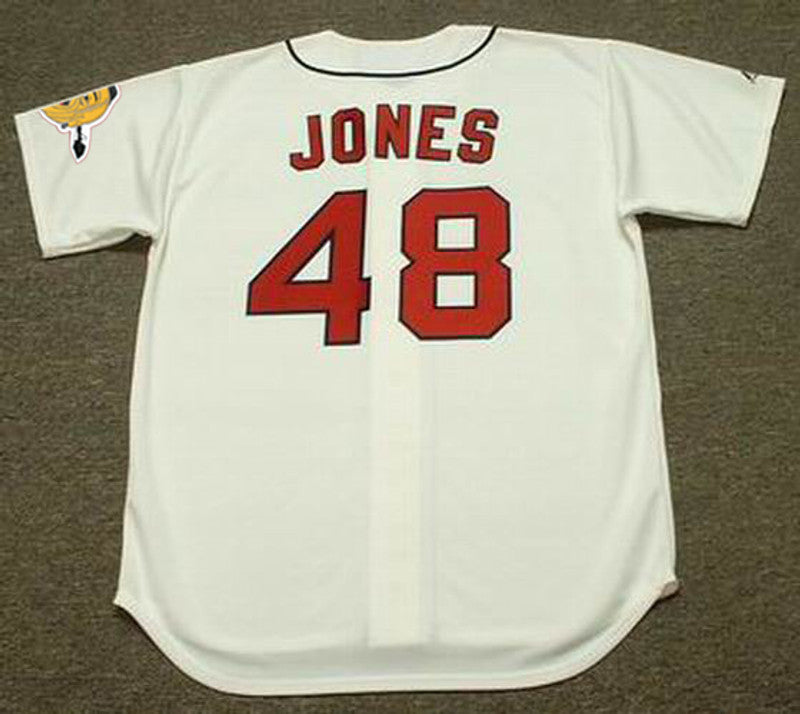 Atlanta Braves Mack Jones Cooperstown MLB jersey front view