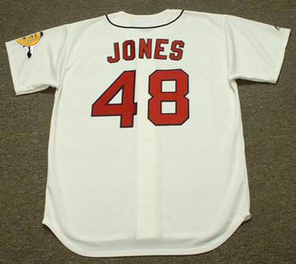 Atlanta Braves Mack Jones Cooperstown MLB jersey front view
