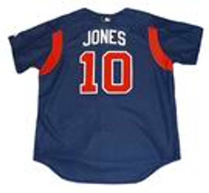 Atlanta Braves Chipper Jones MLB jersey front view