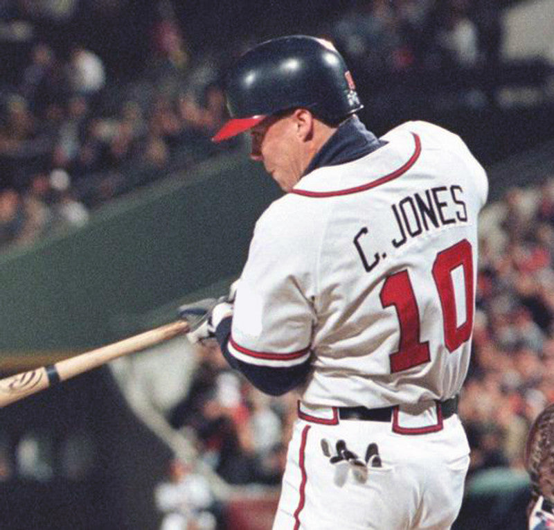 Atlanta Braves Chipper Jones MLB jersey front view