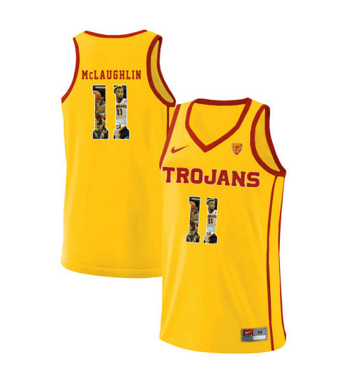Usc Trojans 11 Jordan Mclaughlin College Basketball Jersey Yellow 5180 | Stitched Jersey RTJS 6568