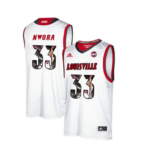 Louisville Cardinals 33 Jordan Nwora College Basketball Jersey White | Stitched Jersey RTJS 3446
