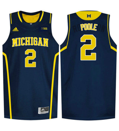 Michigan Wolverines #2 Jordan Poole College Basketball Jersey Navy 8972 stitched college jersey