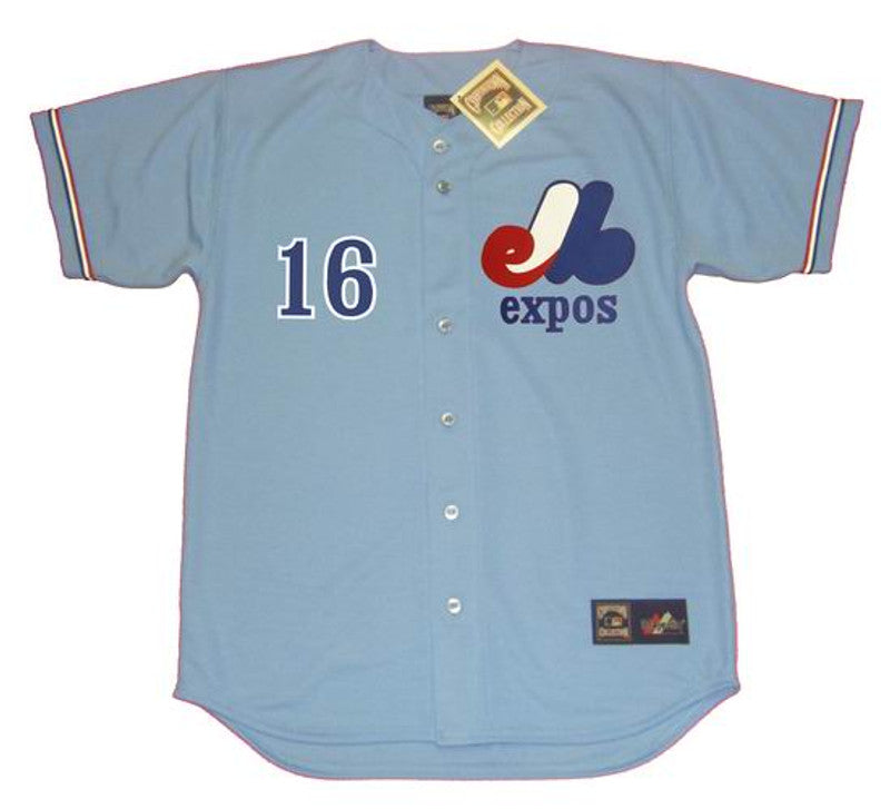 Montreal Expos Mike Jorgensen Cooperstown MLB jersey front view