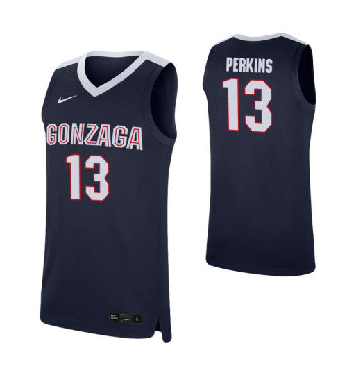 Josh Perkins College Basketball Jersey Navy Gonzaga Bulldogs | Stitched Jersey RTJS 3962