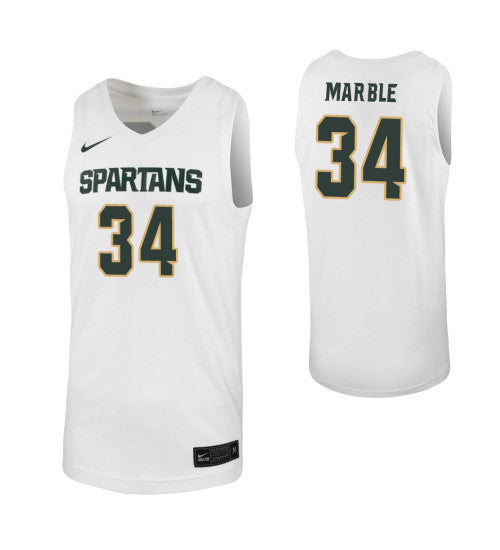 Michigan State Spartans #34 Julius Marble White College Basketball Jersey 8806 stitched college jersey
