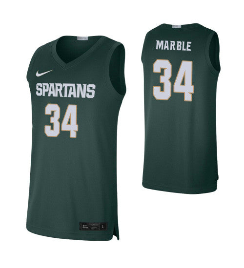 Michigan State Spartans #34 Julius Marble Green College Basketball Jersey 8802 stitched college jersey